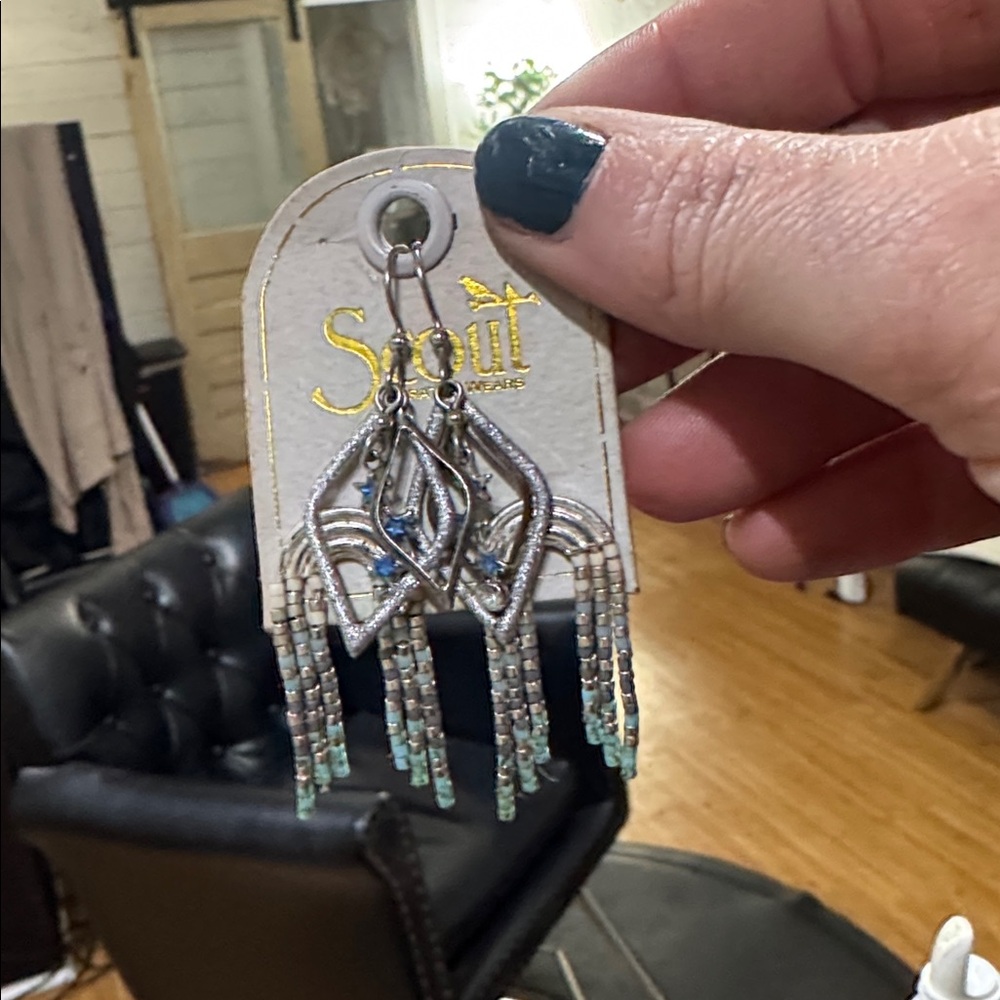 Set of rainbow & star earrings